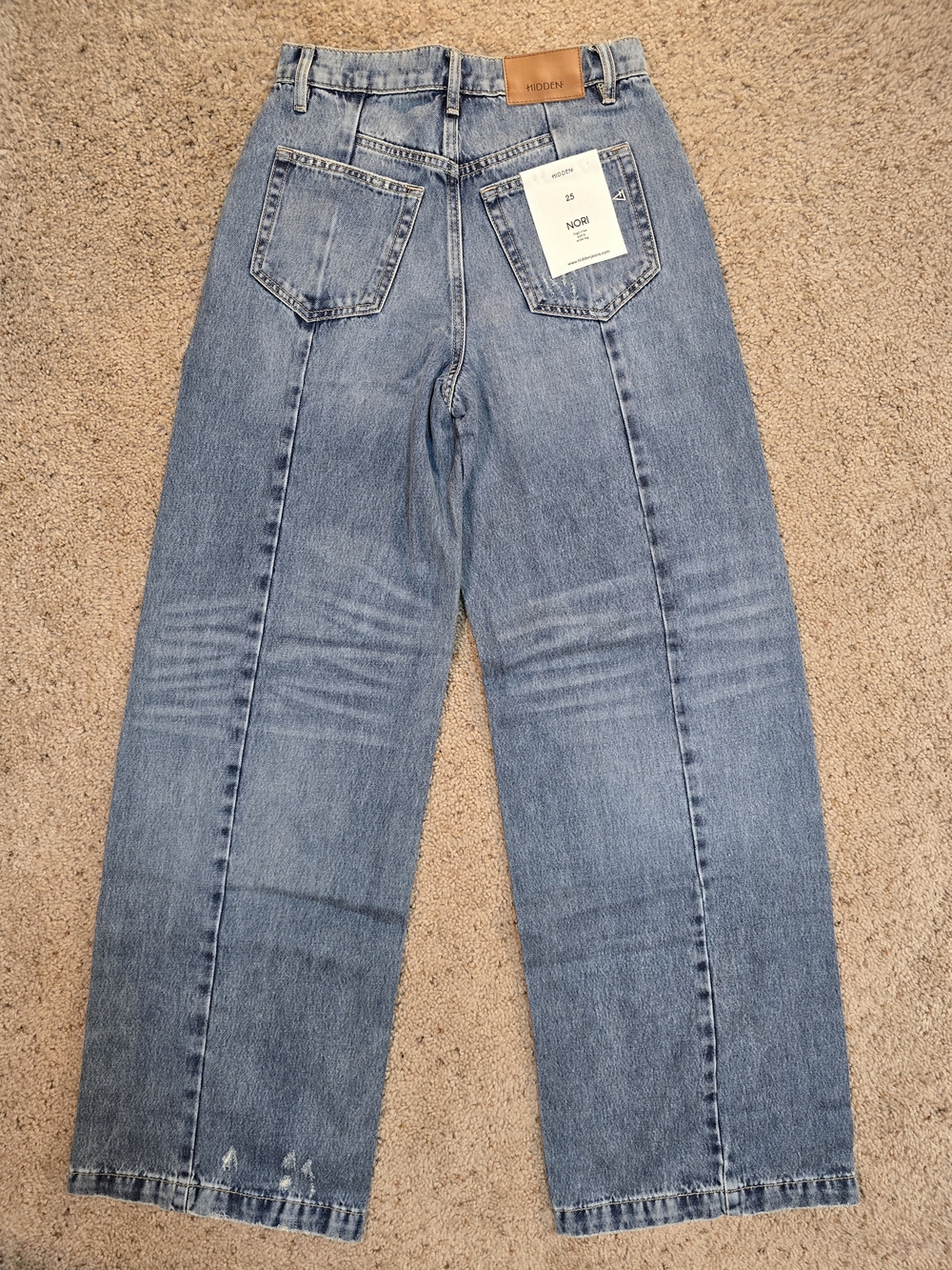 🔥 NWT Hidden Jeans Nori Wide Leg Front Seam Denim - Size 25 🔥 - Picture 2 of 15